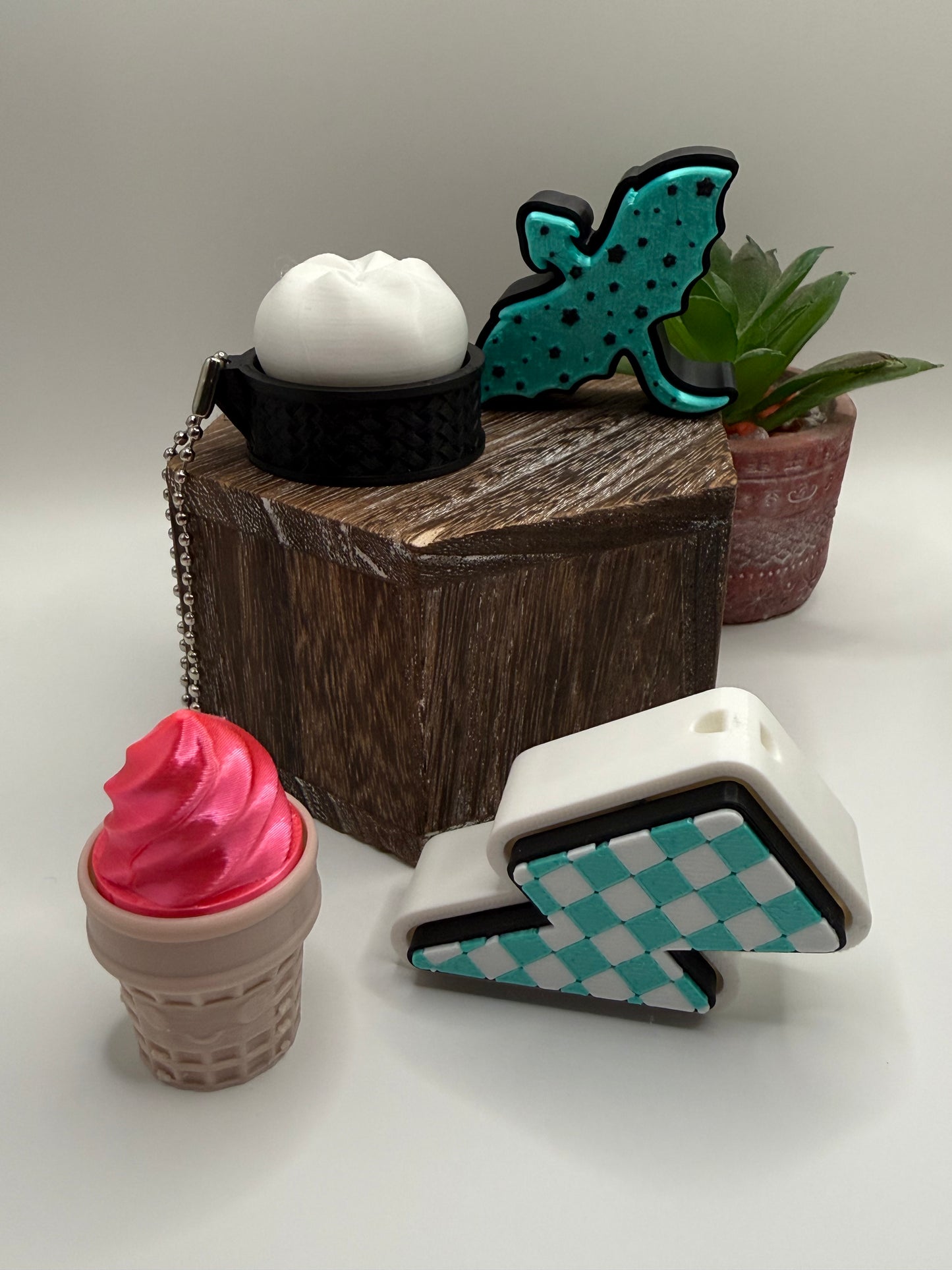 Fidget Clickers | Dumplings | Ice Cream | Bolt | Dragon