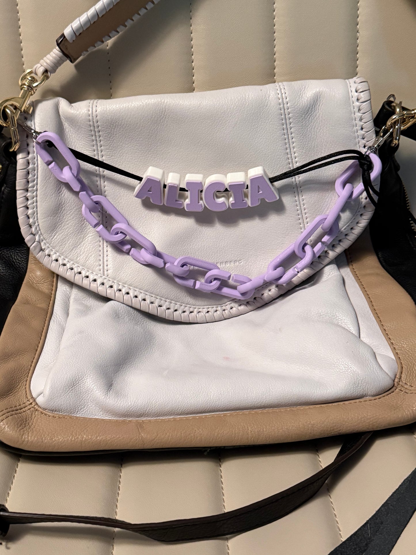 Name and Chain Bag Charms
