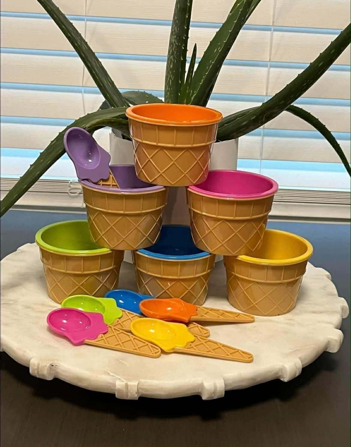Ice Cream bowl with matching spoon