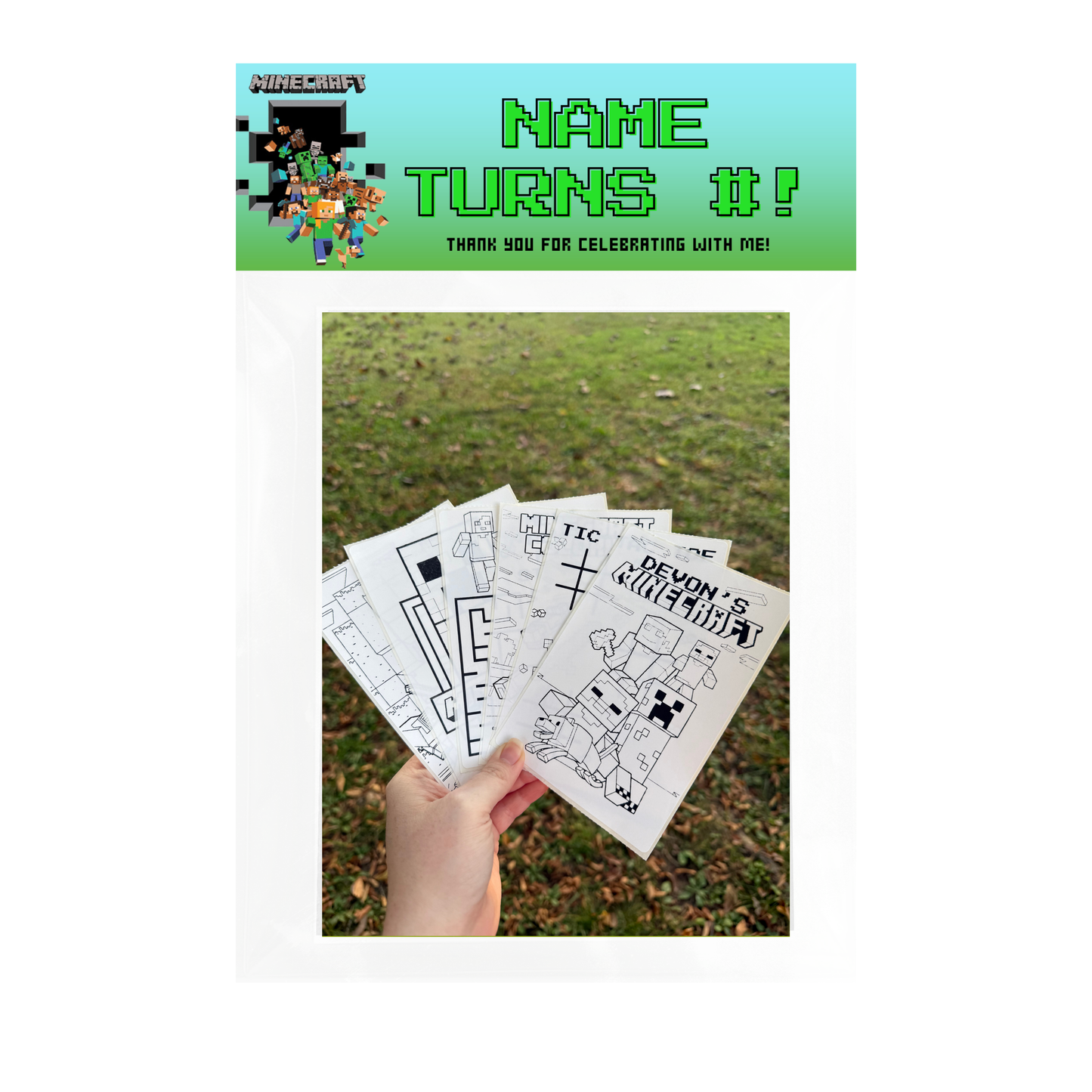 Minecraft Coloring Sticker Pack