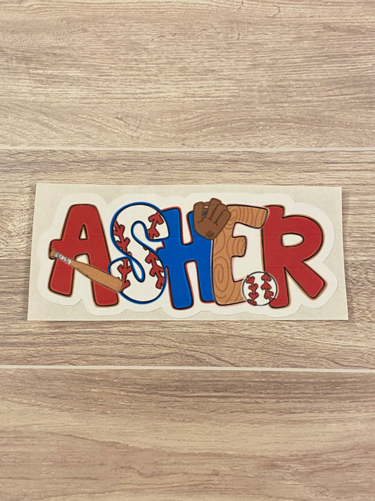 Baseball Customized Decal