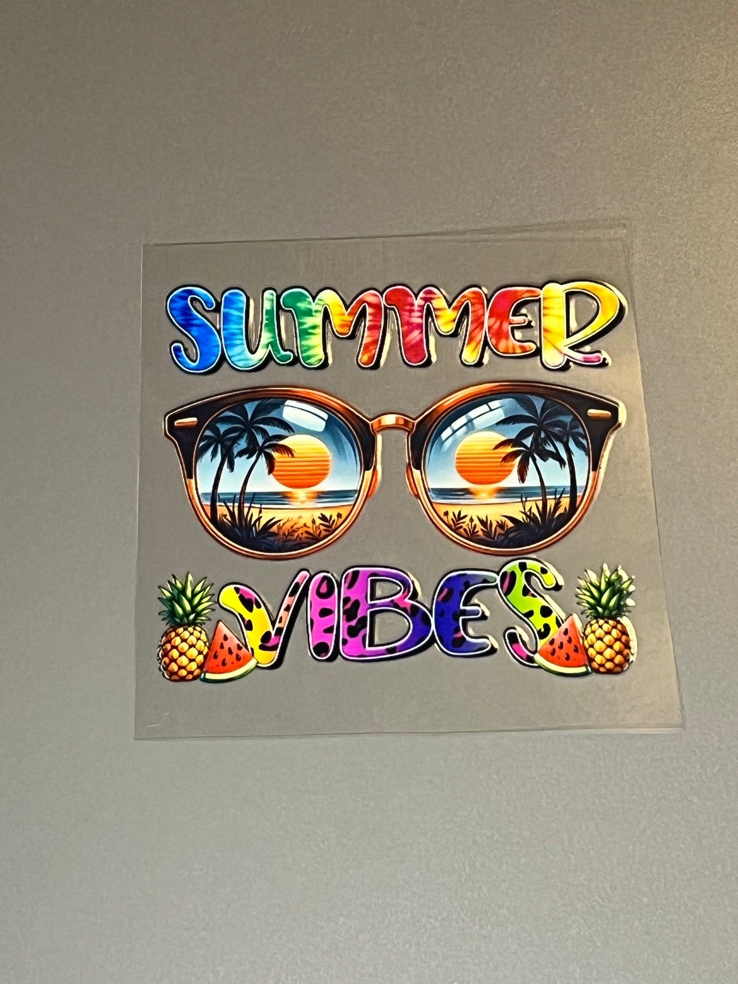 Summer Vibes Sunglasses UV DTF Image IM602