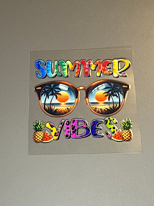 Summer Vibes Sunglasses UV DTF Image IM602